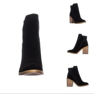 Katy Perry The Caroline Pull On Western Bootie Black Suede Womens Size 6 EU 36